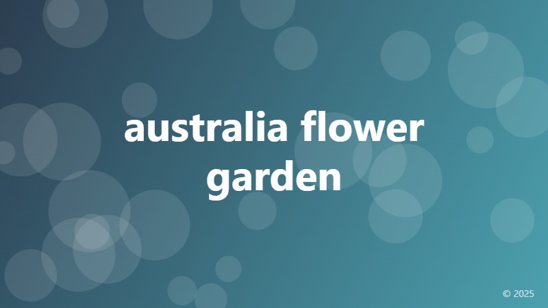 australia flower garden