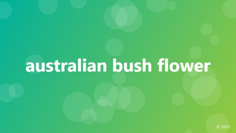 australian bush flower