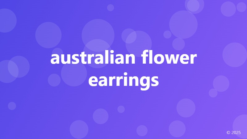 australian flower earrings