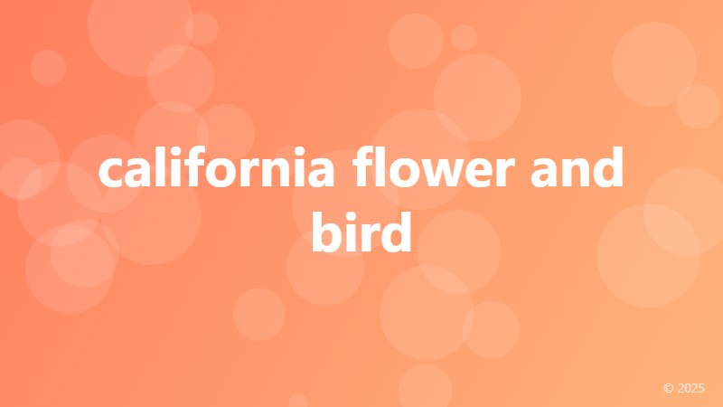 california flower and bird