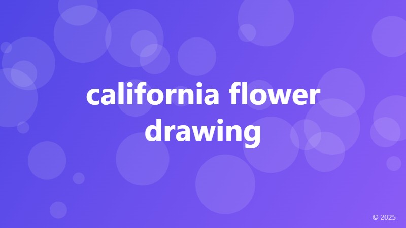 california flower drawing