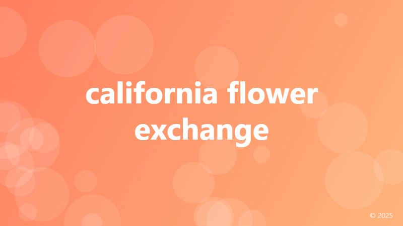 california flower exchange