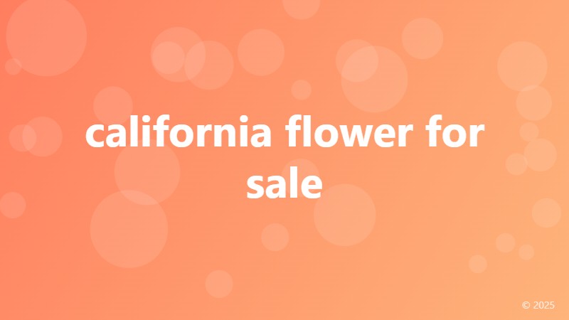 california flower for sale