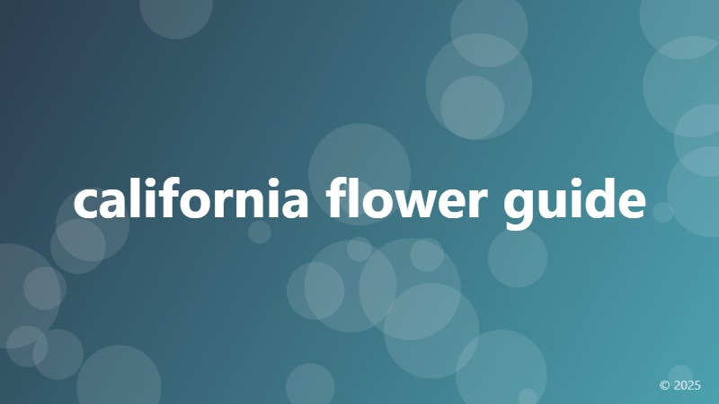 california flower guide