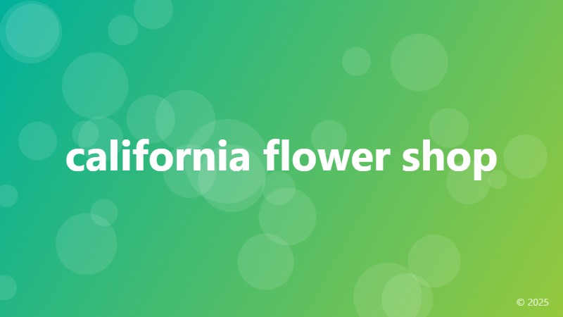 california flower shop
