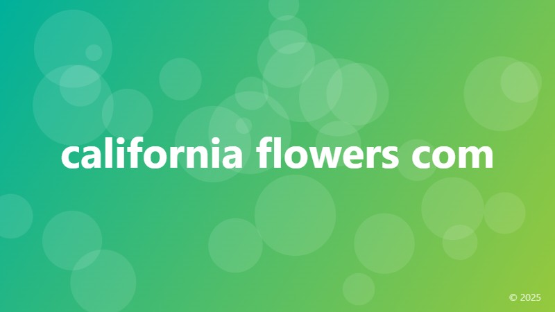 california flowers com