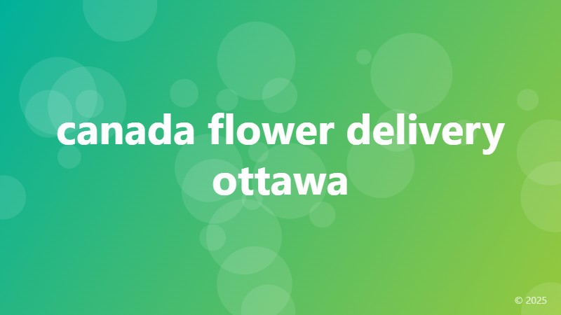 canada flower delivery ottawa