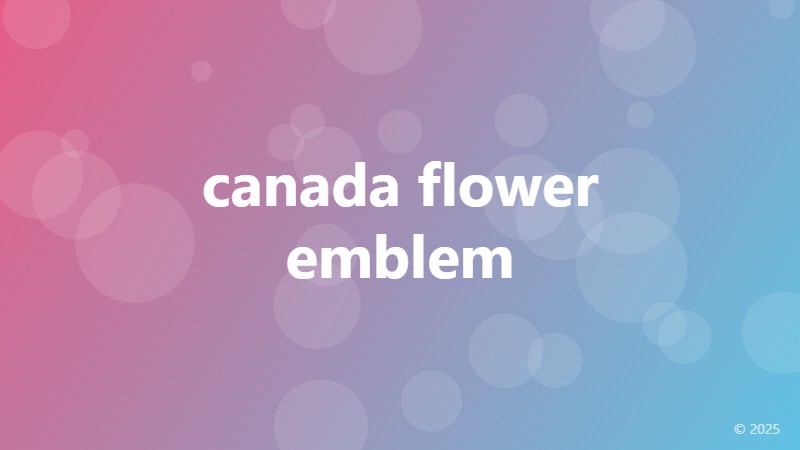 canada flower emblem