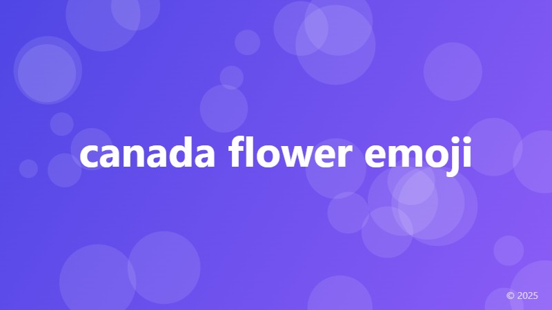 canada flower emoji