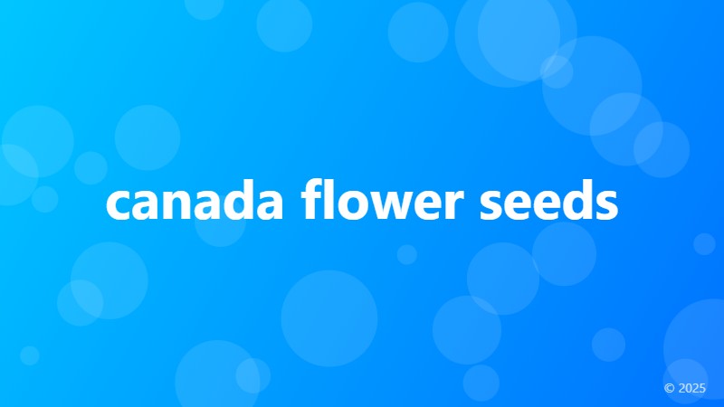 canada flower seeds