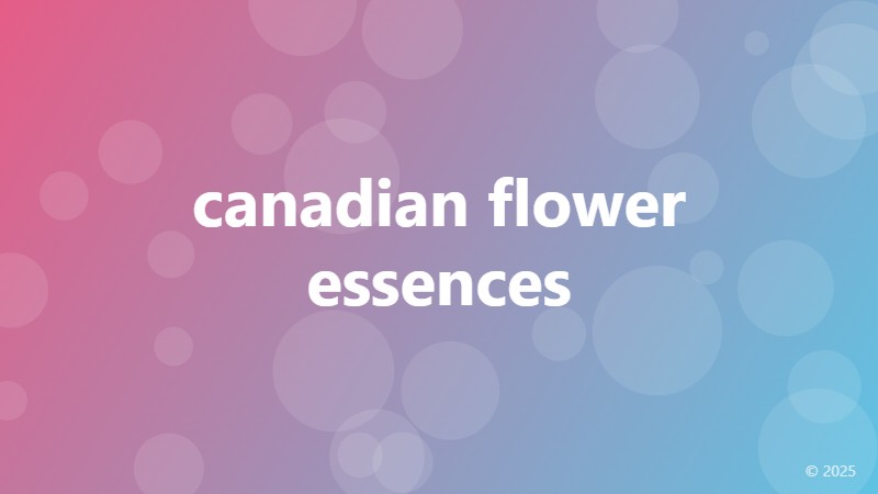 canadian flower essences