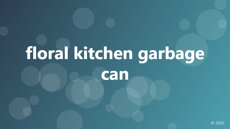 floral kitchen garbage can