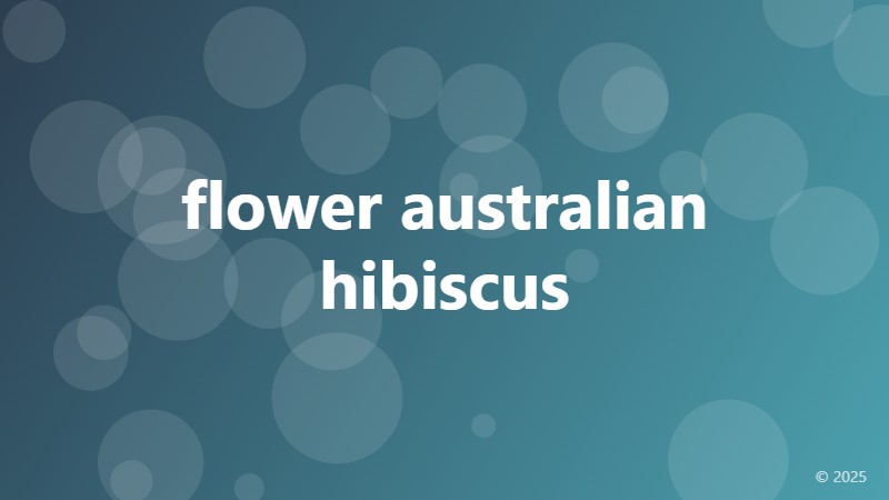 flower australian hibiscus