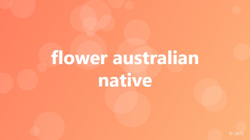 flower australian native