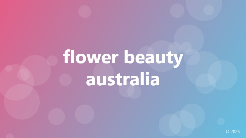 flower beauty australia