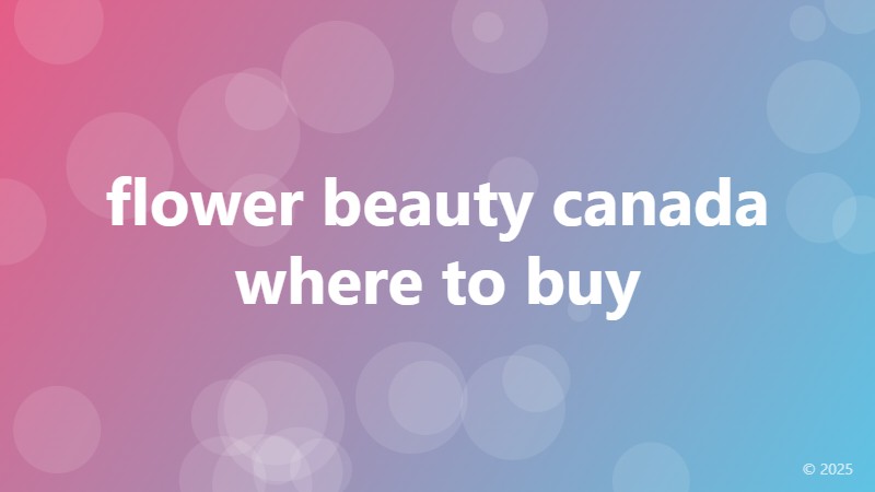 flower beauty canada where to buy