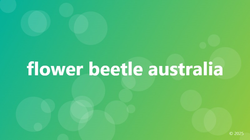 flower beetle australia