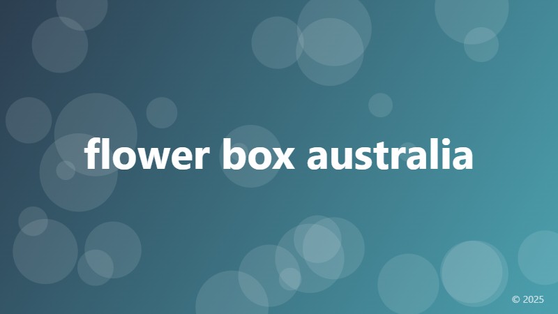 flower box australia