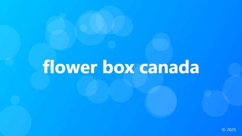 flower box canada