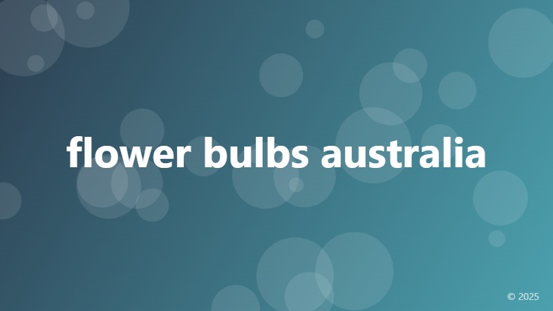 flower bulbs australia