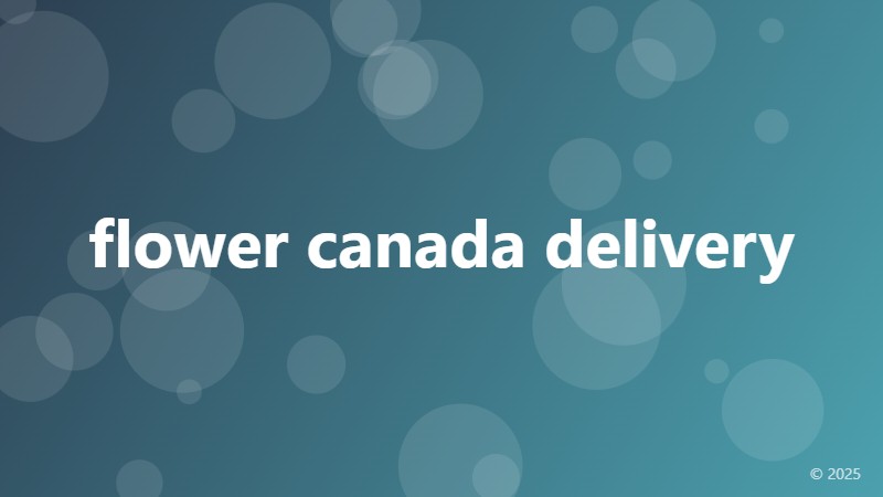flower canada delivery