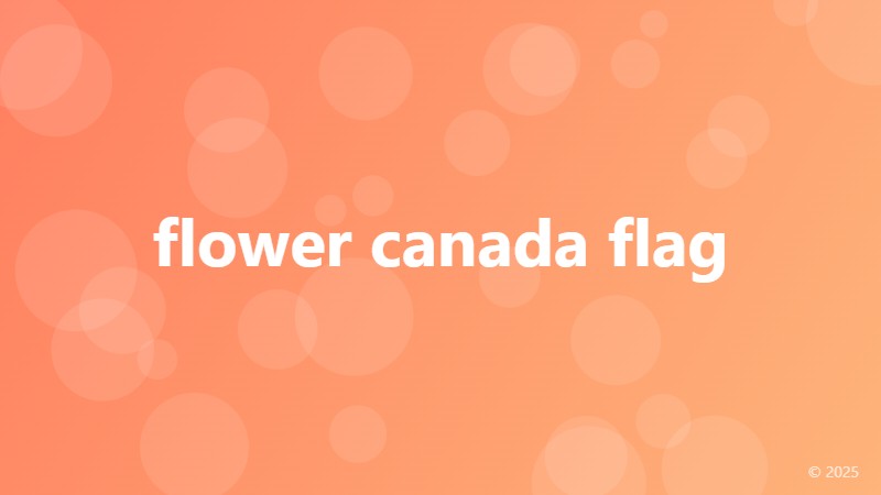flower canada flag