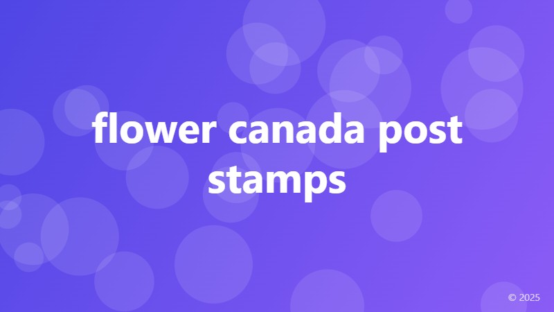 flower canada post stamps