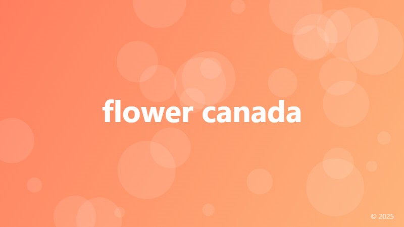 flower canada