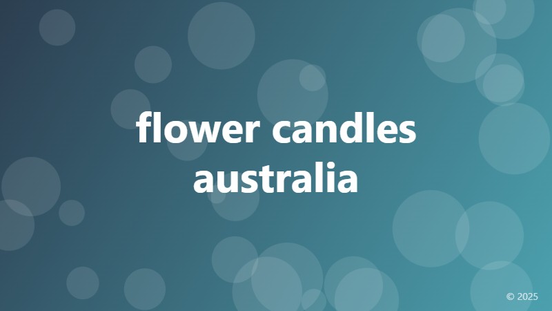 flower candles australia