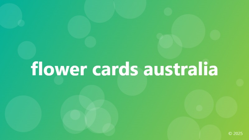 flower cards australia