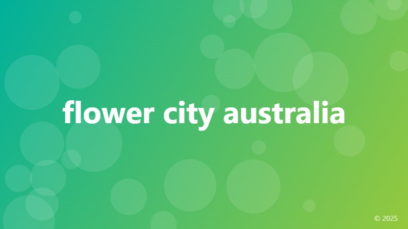 flower city australia