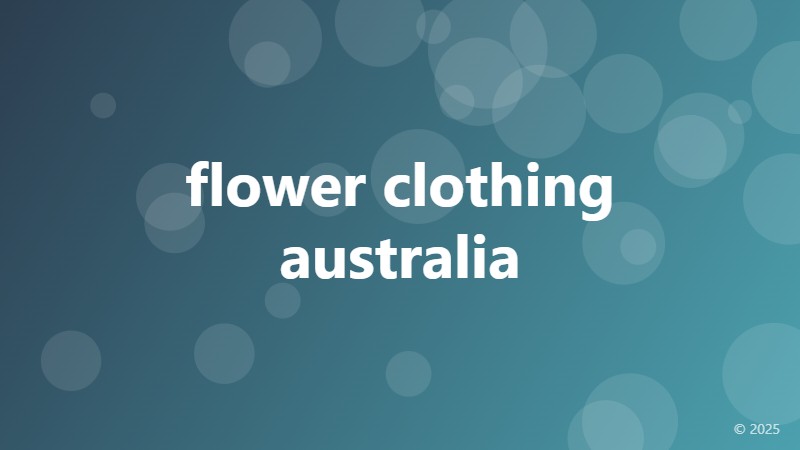 flower clothing australia