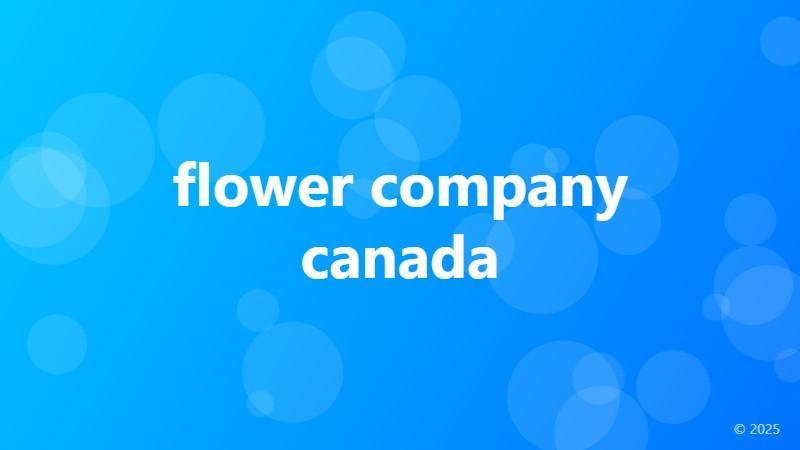 flower company canada