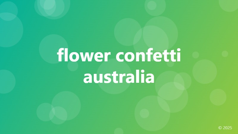 flower confetti australia