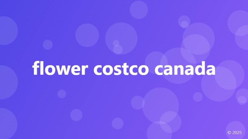 flower costco canada