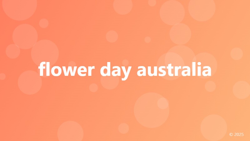 flower day australia
