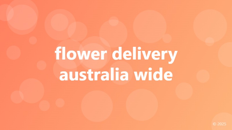 flower delivery australia wide