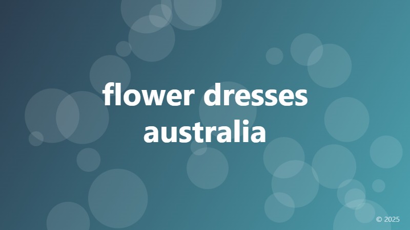 flower dresses australia