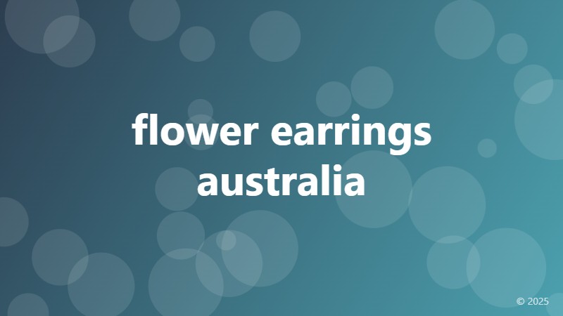 flower earrings australia