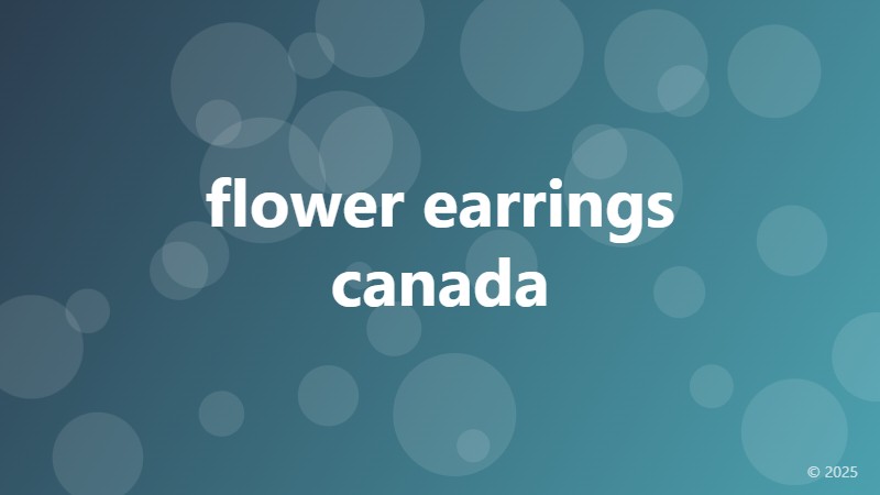 flower earrings canada