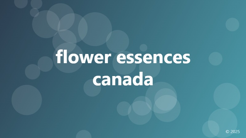 flower essences canada