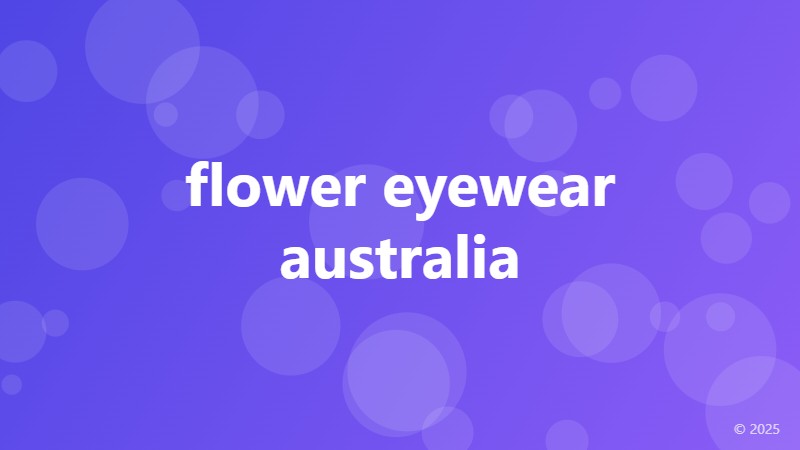 flower eyewear australia