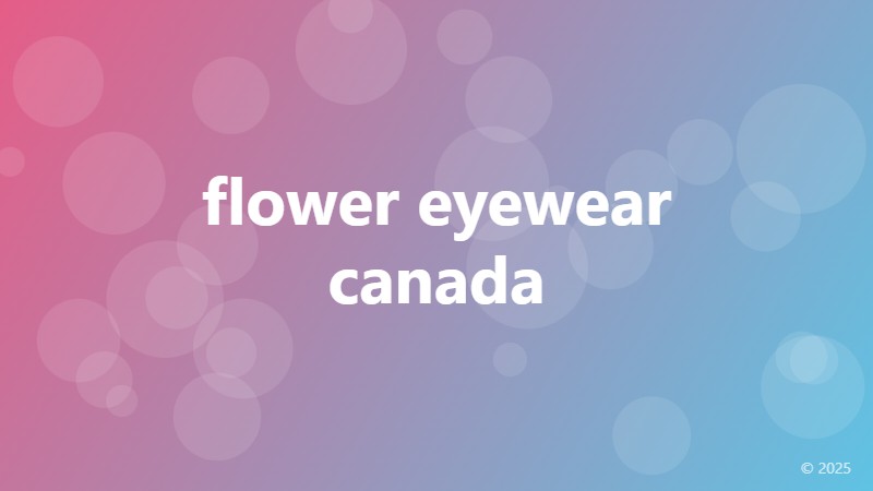 flower eyewear canada