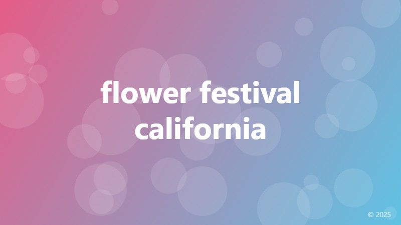 flower festival california