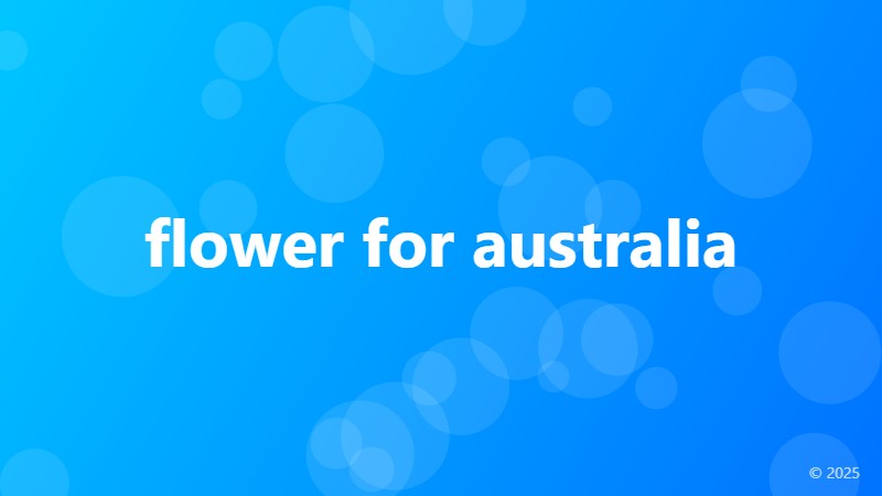 flower for australia