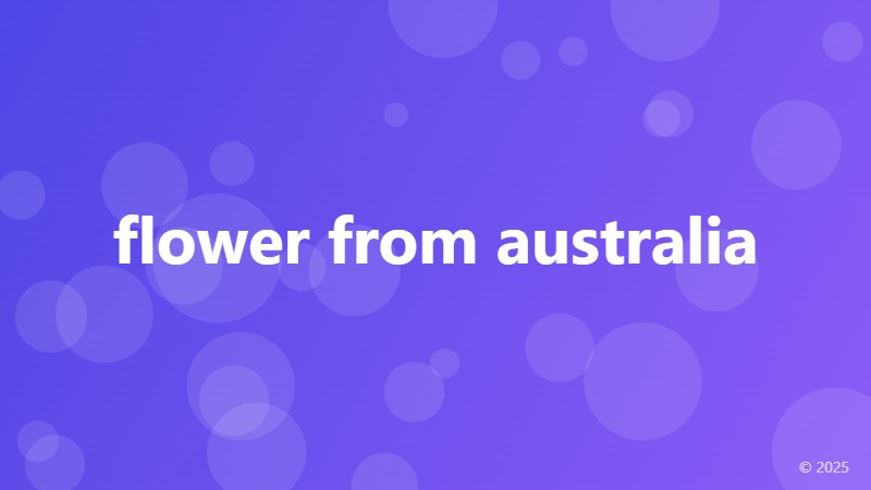 flower from australia
