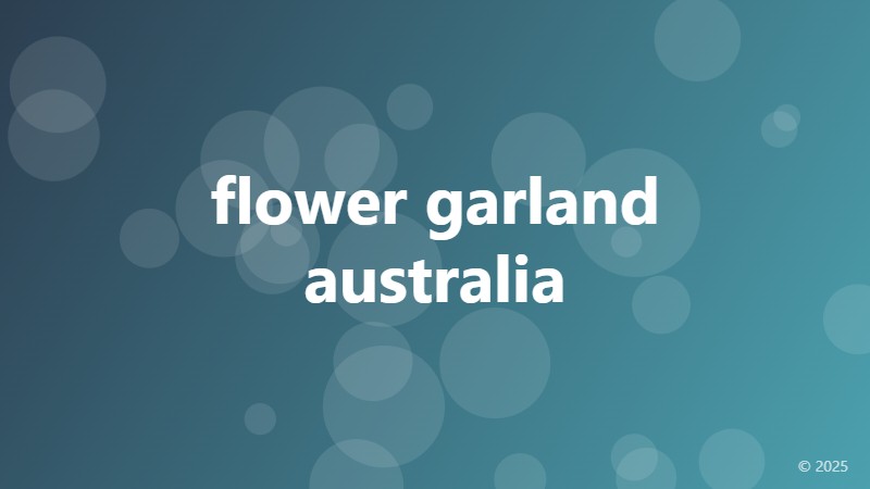 flower garland australia