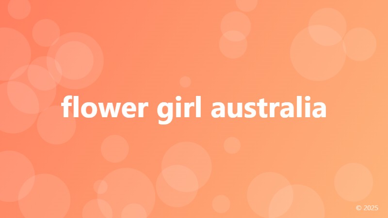 flower girl australia