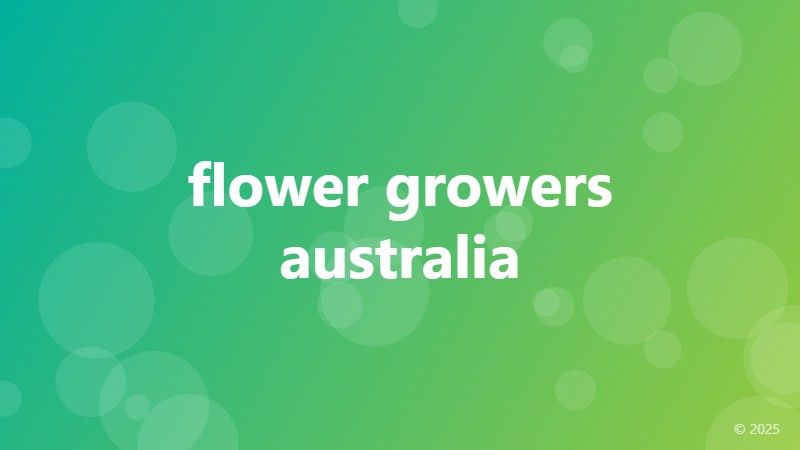 flower growers australia