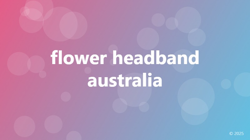 flower headband australia